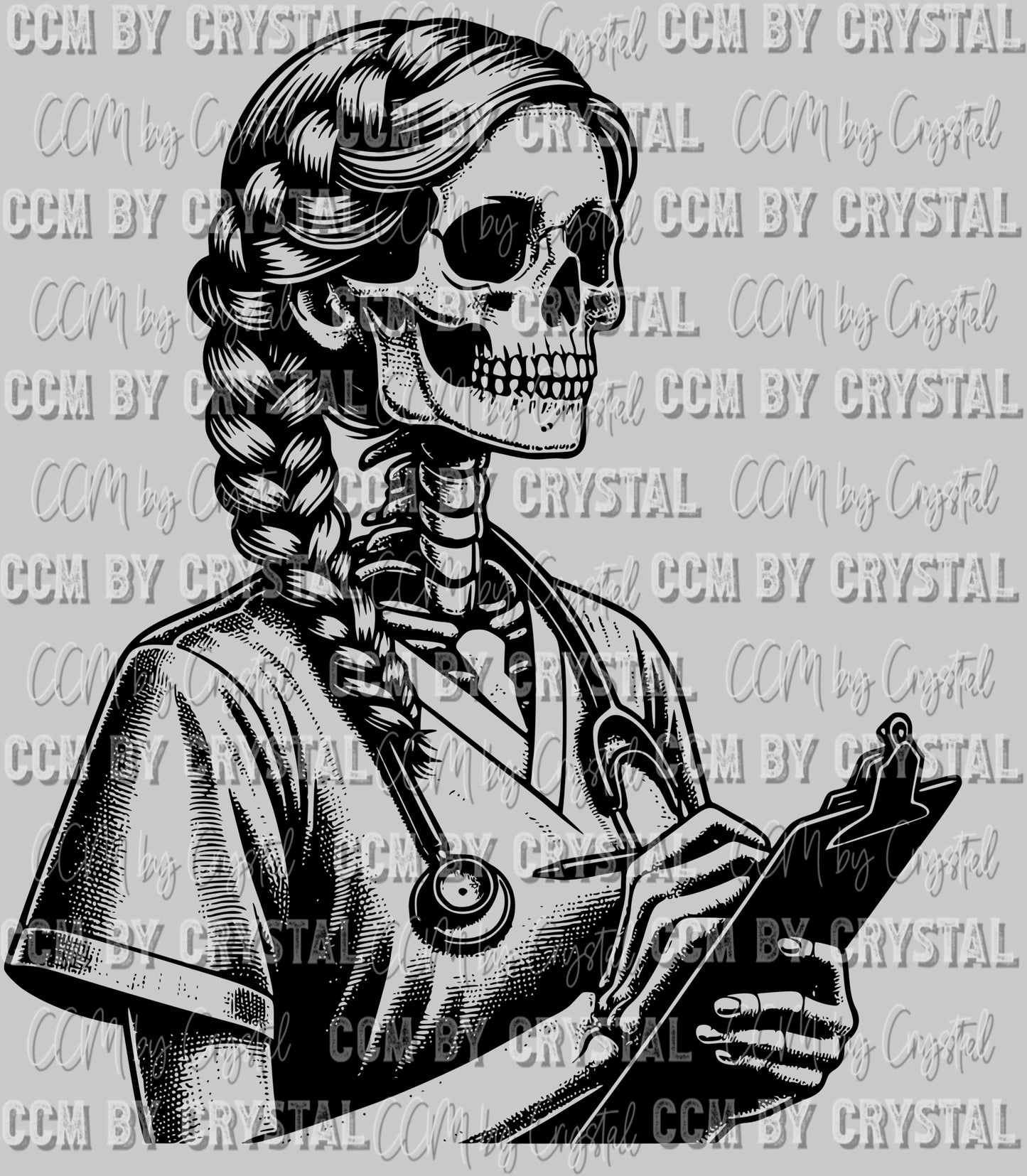 Living Life Making My Rounds Nurse Doctor Pocket Skellie Skeleton Ready to Press DTF Transfer Sublimation Transfer