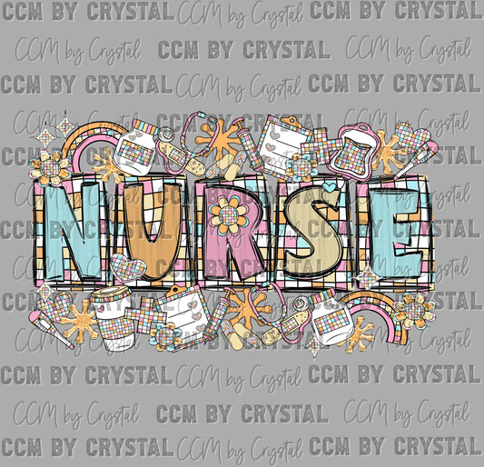 Retro Nurse Ready to Press Transfer DTF Transfer Sublimation Transfer