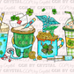 St. Patrick's Day Nurse Coffee Cups Ready to Press Transfer