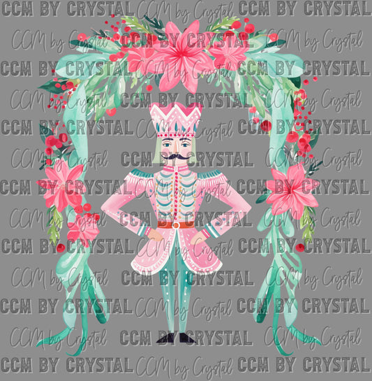 Nutcracker Floral Christmas UV Transfer Ready to Apply