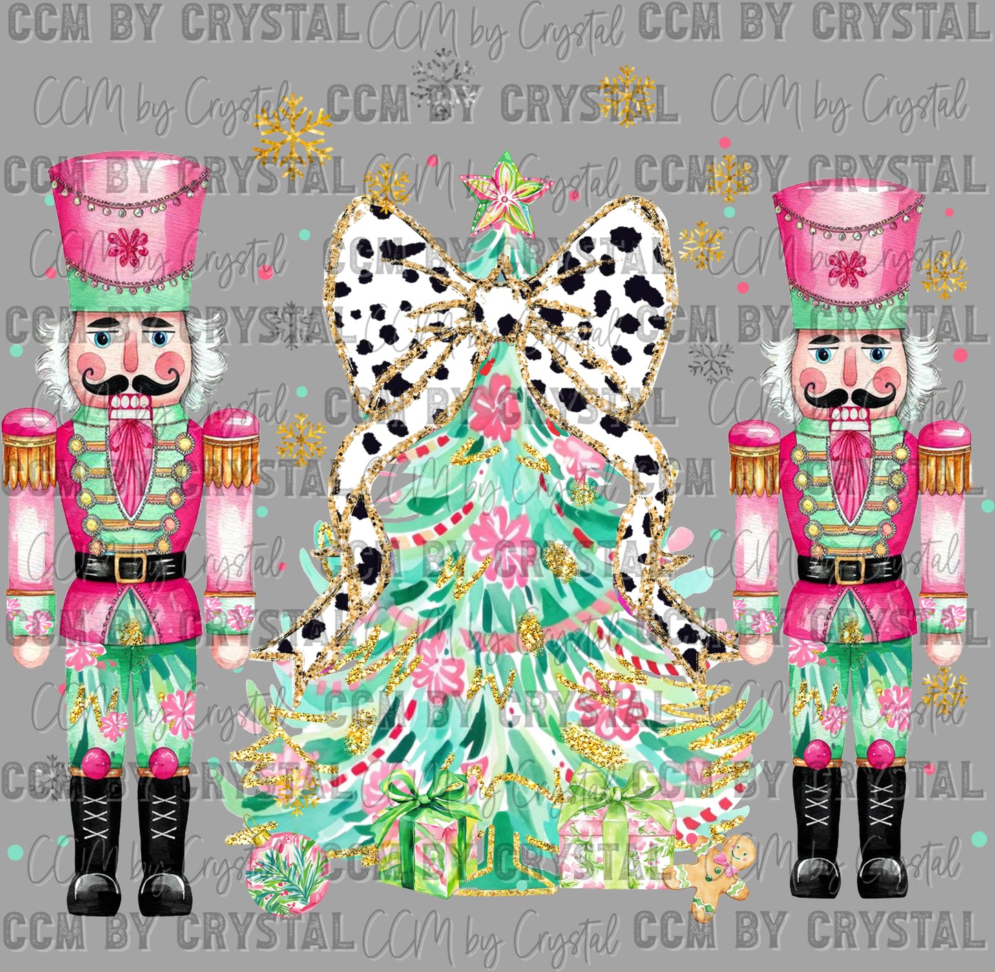 Nutcrackers Christmas Trees Ready to Press Transfer DTF Transfer Sublimation Transfer