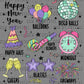 Happy New Year Ready to Press Transfer DTF Transfer Sublimation Transfer