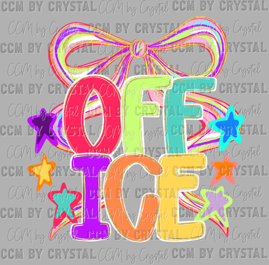 Office Back to School Colorful Ready to Press Transfer DTF Transfer Sublimation Transfer