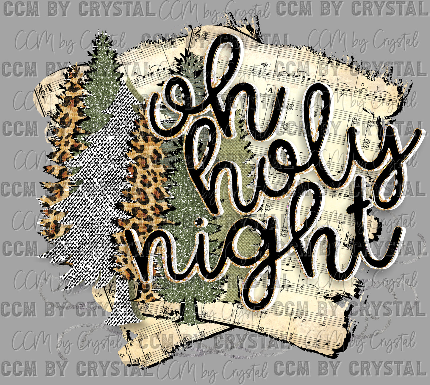 Oh Holy Night Manger Jesus Christmas Ready to Press Transfer DTF Transfer Sublimation Transfer