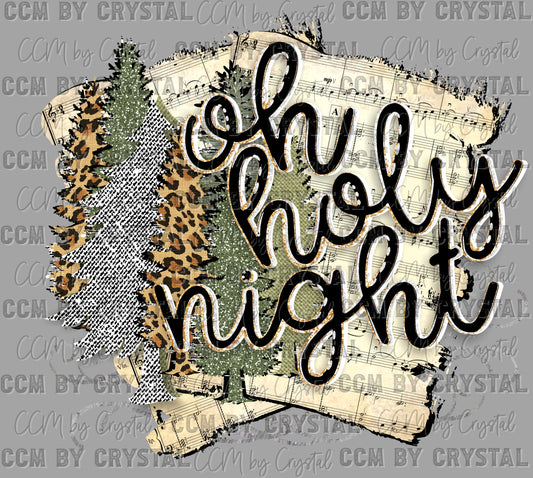 Oh Holy Night Manger Jesus Christmas Ready to Press Transfer DTF Transfer Sublimation Transfer