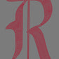 Old English R Karla 1 Color Approximately 8" tall Spangle Transfer