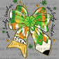 One Lucky Teacher St. Patrick's Day Bow Ready to Press Transfer DTF Transfer Sublimation Transfer