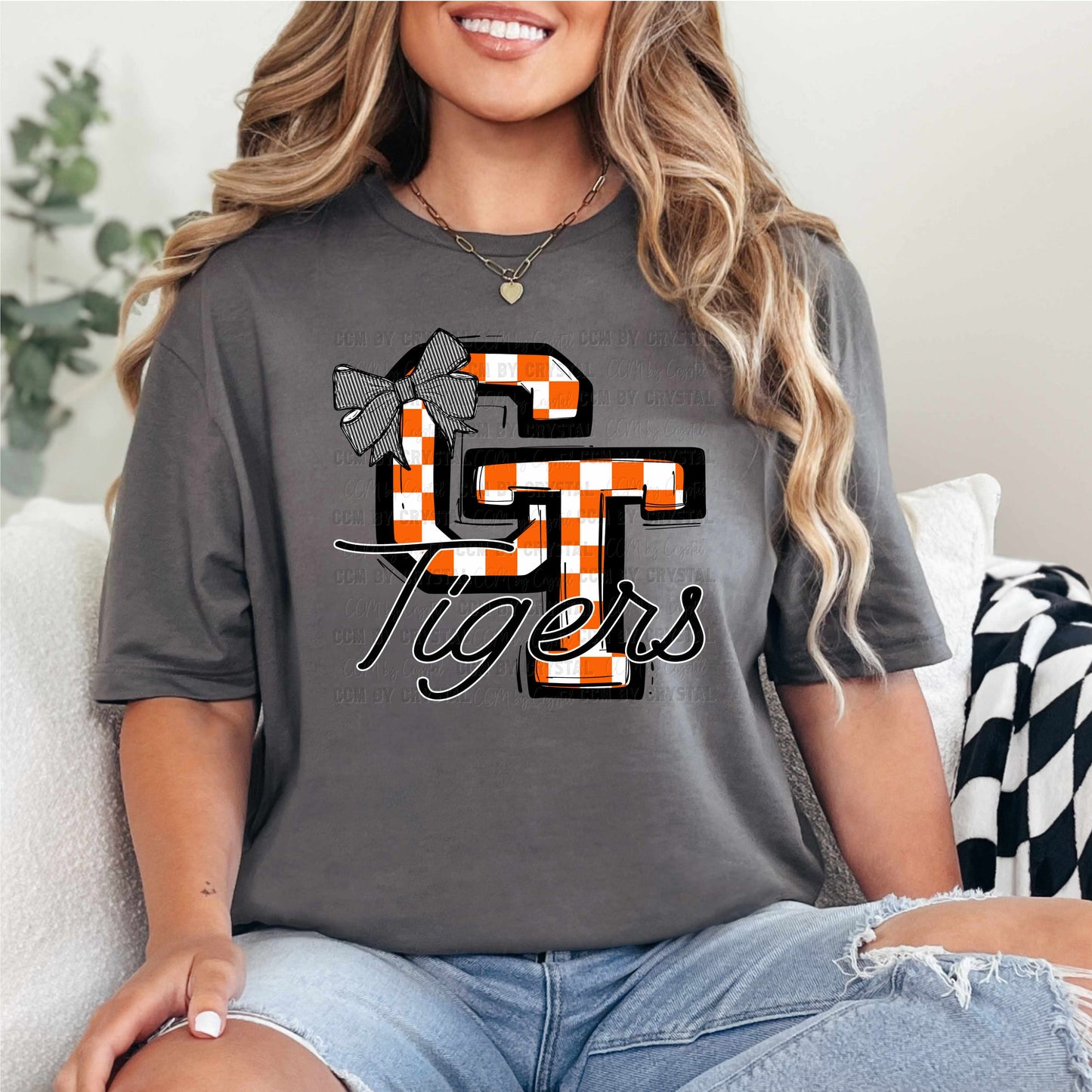 Checkered GT Tigers/Tigerettes T-Shirt