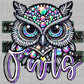 Owls Faux Rhinestones Effect Ready to Press Transfer DTF Transfer Sublimation Transfer