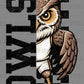 Owls Grunge Checkered Sports Mascot Ready to Press Transfer DTF Transfer Sublimation Transfer