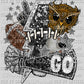 Owls Football Faux Sequins Faux Embroidery Ready to Press Transfer