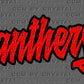 Panthers Mascot Red and Black Ready to Press DTF Transfers Sublimation Transfers