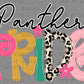 Panther Pride Wild and Colorful Mascot Ready to Press Transfer Direct to Film DTF Transfers