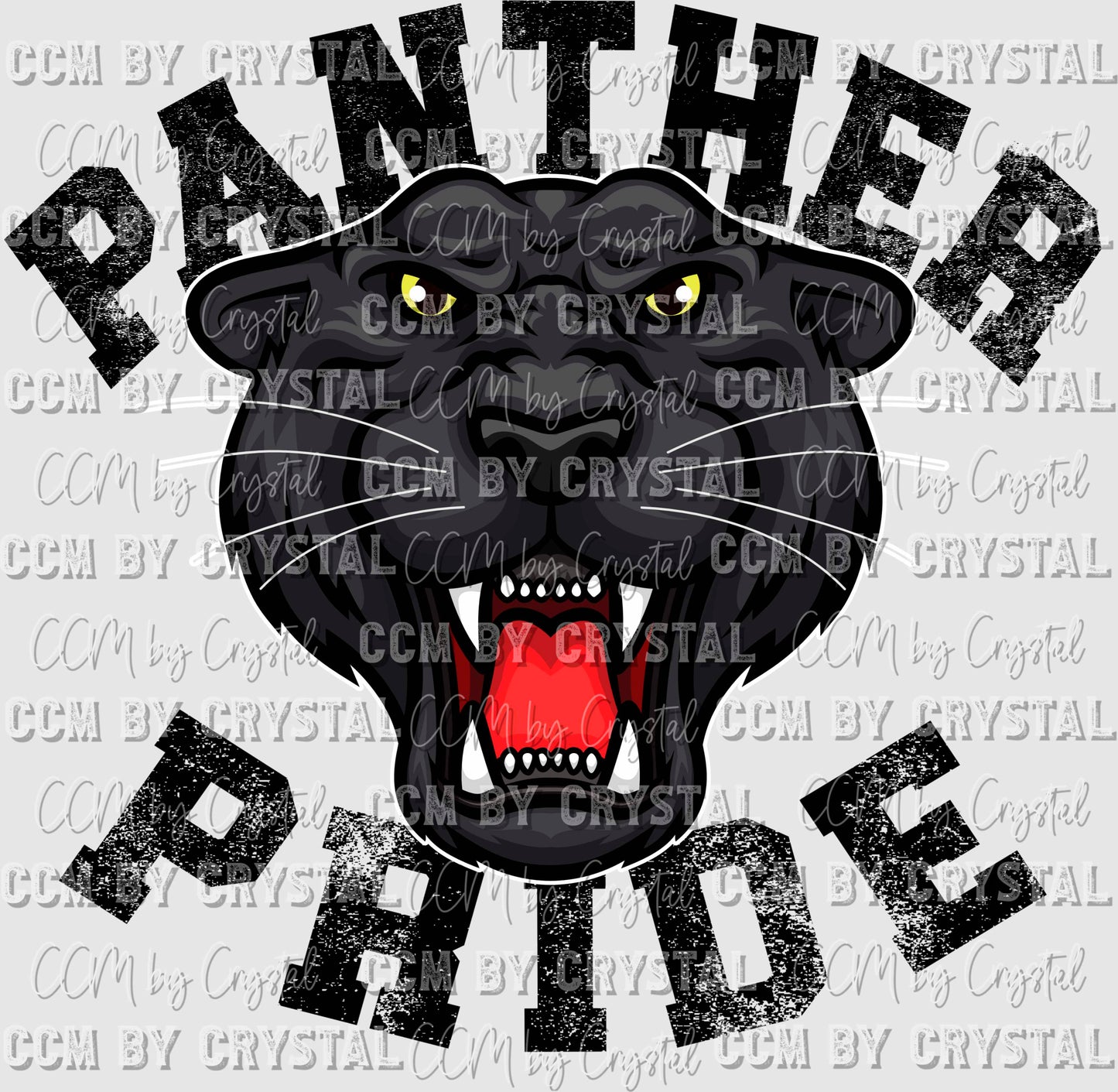 Panther Pride Mascot PNG Digital File ONLY