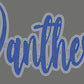 Panthers 11" 2-Color Ready to Press Spangle Transfer Bling Transfer Sparkle Transfer
