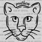 Panthers Doodle Ready to Press Transfer DTF Transfer Sublimation Transfer