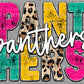 Panthers Mascot Ready to Press Transfer DTF Transfer Sublimation Transfer