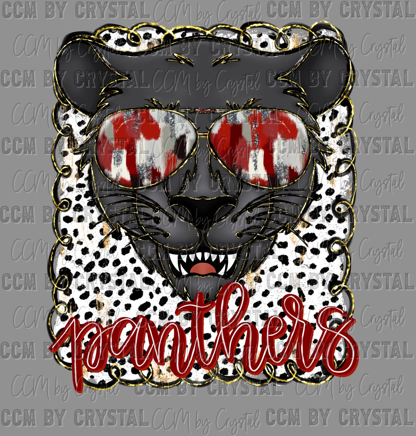 Panthers Red DTF Transfer Sublimation Transfer