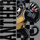 Panthers Yellow Grunge Checkered Sports Mascot Ready to Press Transfer DTF Transfer Sublimation Transfer
