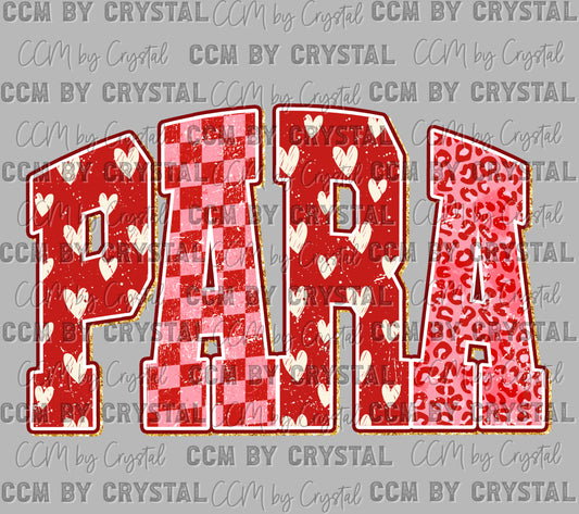 Para Valentines Day Ready to Press Instant Peel DTF Transfers Sublimation Transfers