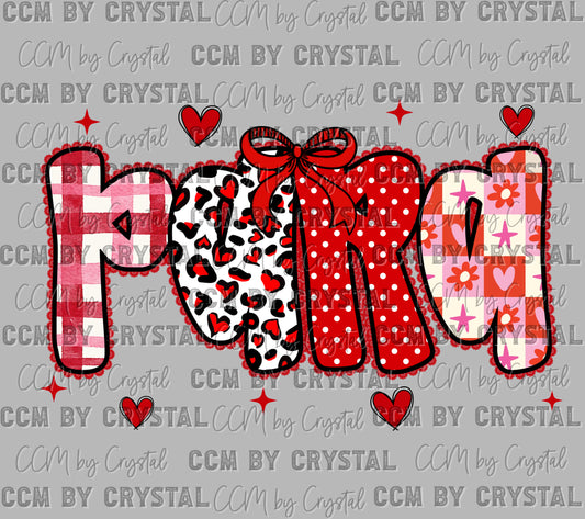 Para Valentines Day Ready to Press Instant Peel DTF Transfers Sublimation Transfers