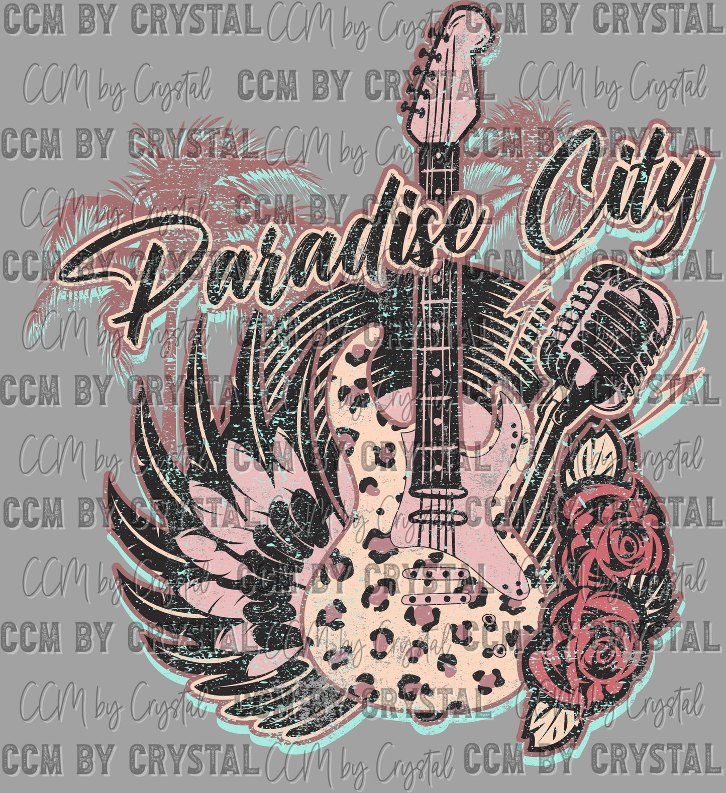Paradise City Ready to Press Transfer DTF Transfer Sublimation Transfer