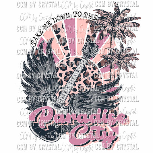 Paradise City Guitar Ready to Press Transfer