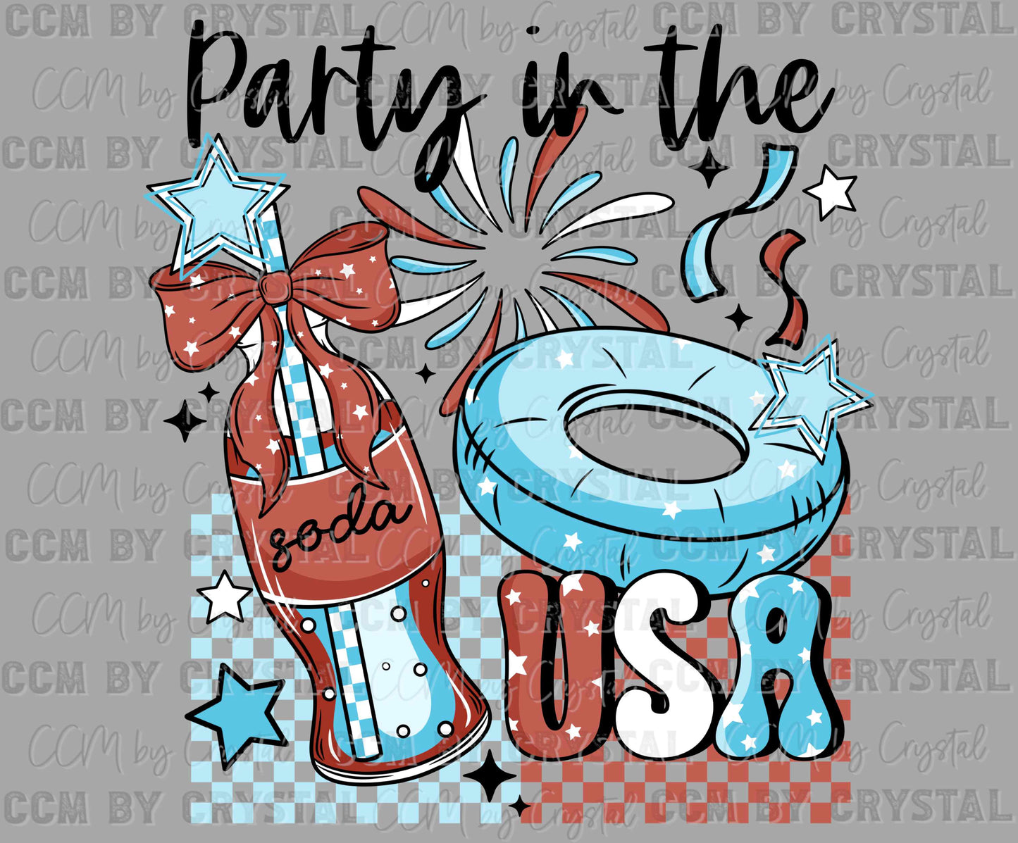 USA Party Ready to Press Transfer DTF Transfer Sublimation Transfer