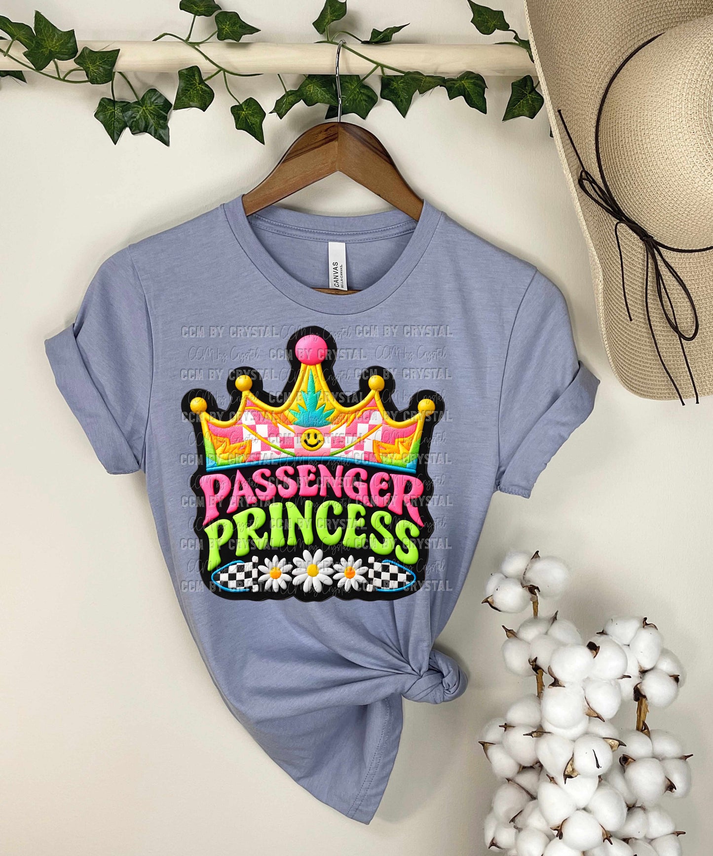 Passenger Princess Faux Embroidery Ready to Press Transfer