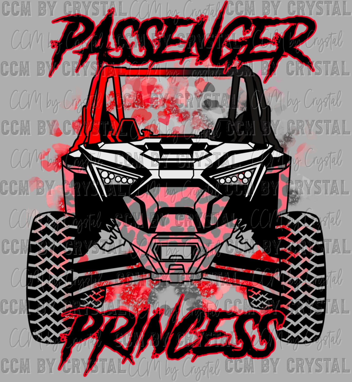 Passenger Princess Red ATV Ready to Press Transfer DTF Transfer Sublimation Transfer