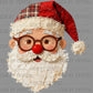 Patchwork Santa Christmas Ready to Press Transfer DTF Transfer