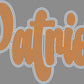 Patriots Approx. 11" 2-Color Ready to Press Spangle Transfer Bling Transfer Sparkle Transfer