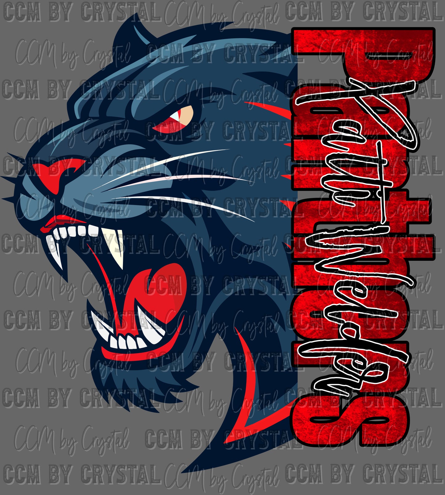 Victoria Patti Welder Panthers Ready to Press Transfer DTF Transfer Sublimation Transfer