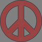 Peace Symbol Approximately 11" wide Spangle Transfer