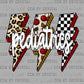 Pediatrics Leopard Lightning Bolts Ready to Press DTF Transfers Sublimation Transfers