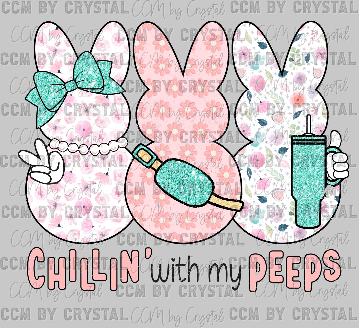 Easter Chillin Bunnies Ready to Press Transfer