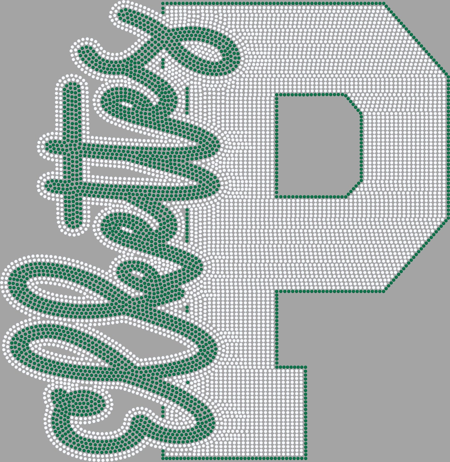 P Elkettess Mascot 11" 2- Color Spangle Transfer