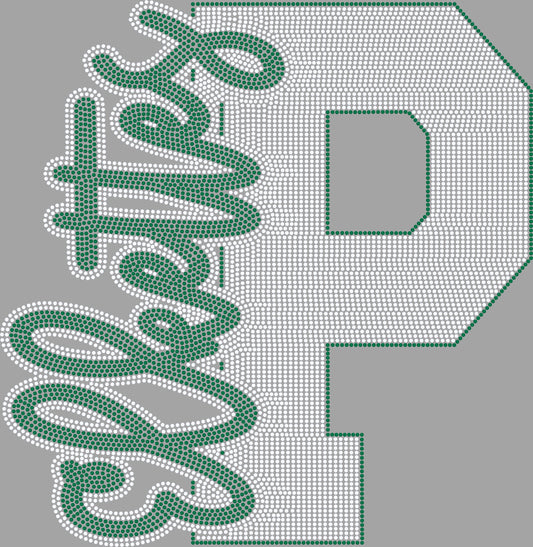 P Elkettess Mascot 11" 2- Color Spangle Transfer