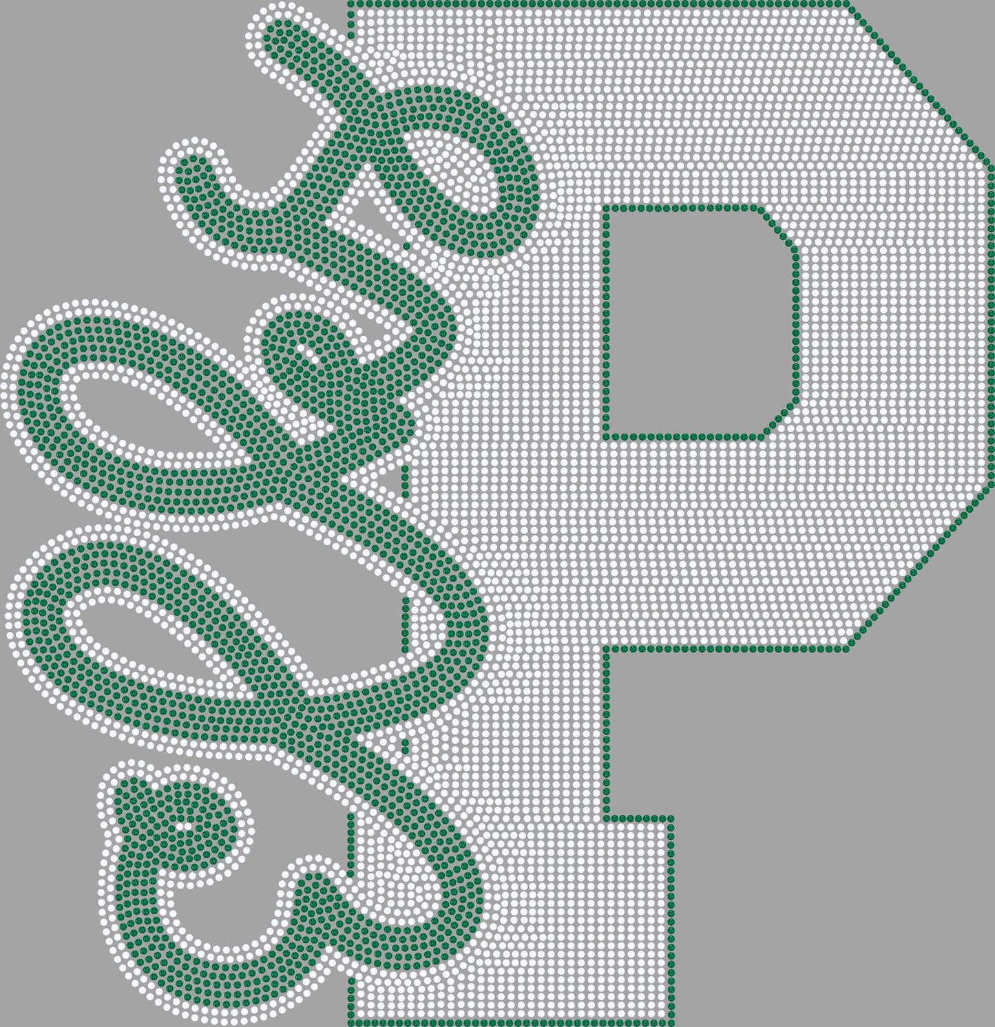 P Elks Mascot 11" 2- Color Spangle Transfer