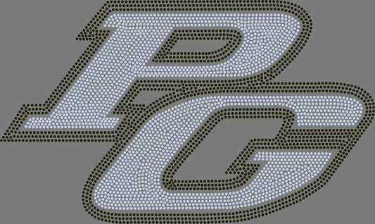 PG Logo 2-Color Approximately 11" wide Spangle Transfer