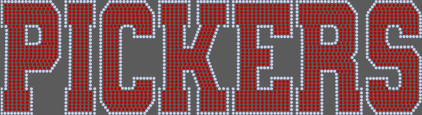 Pickers 11"X3" 2-Color Ready to Press Spangle Transfer Bling Transfer Sparkle Transfer