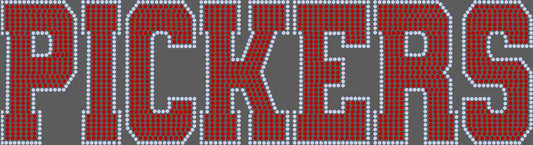 Pickers 11"X3" 2-Color Ready to Press Spangle Transfer Bling Transfer Sparkle Transfer