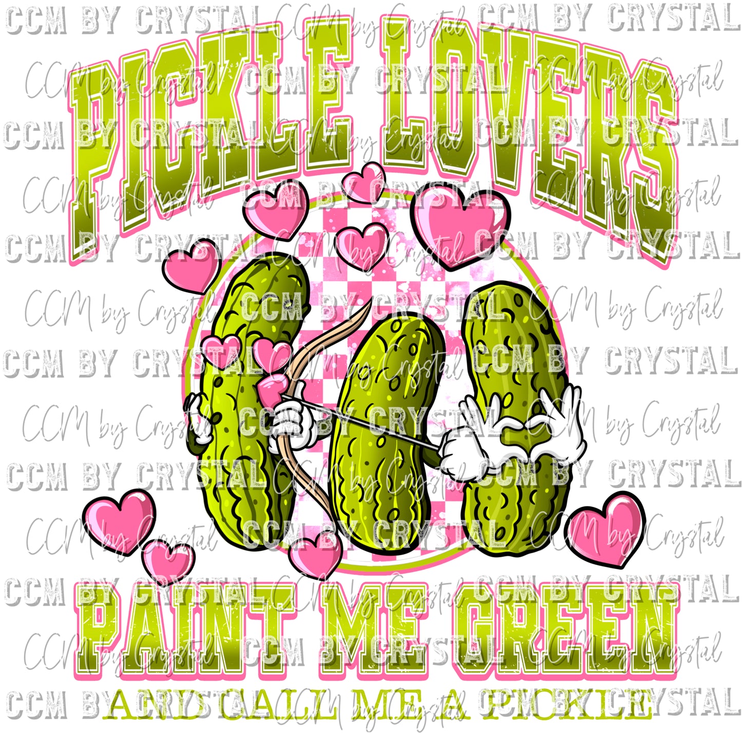 Pickle Lovers Valentine's Day Ready To Press Transfer DTF Sublimation