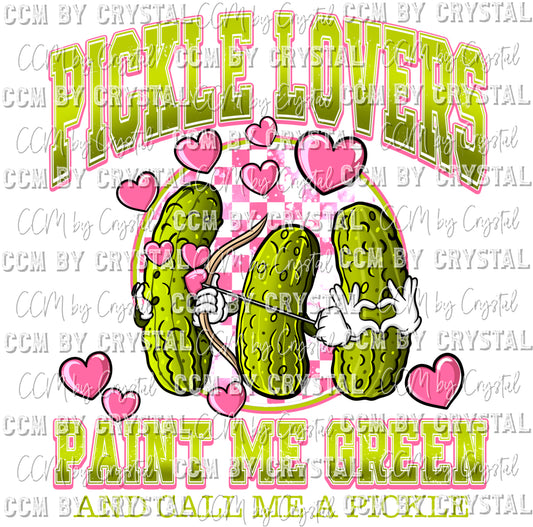 Pickle Lovers Valentine's Day Ready To Press Transfer DTF Sublimation