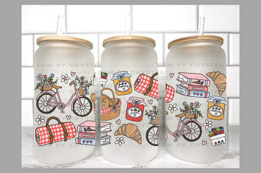 Picnic UV Transfer 16oz Libby Glass Can Wrap Ready to Apply