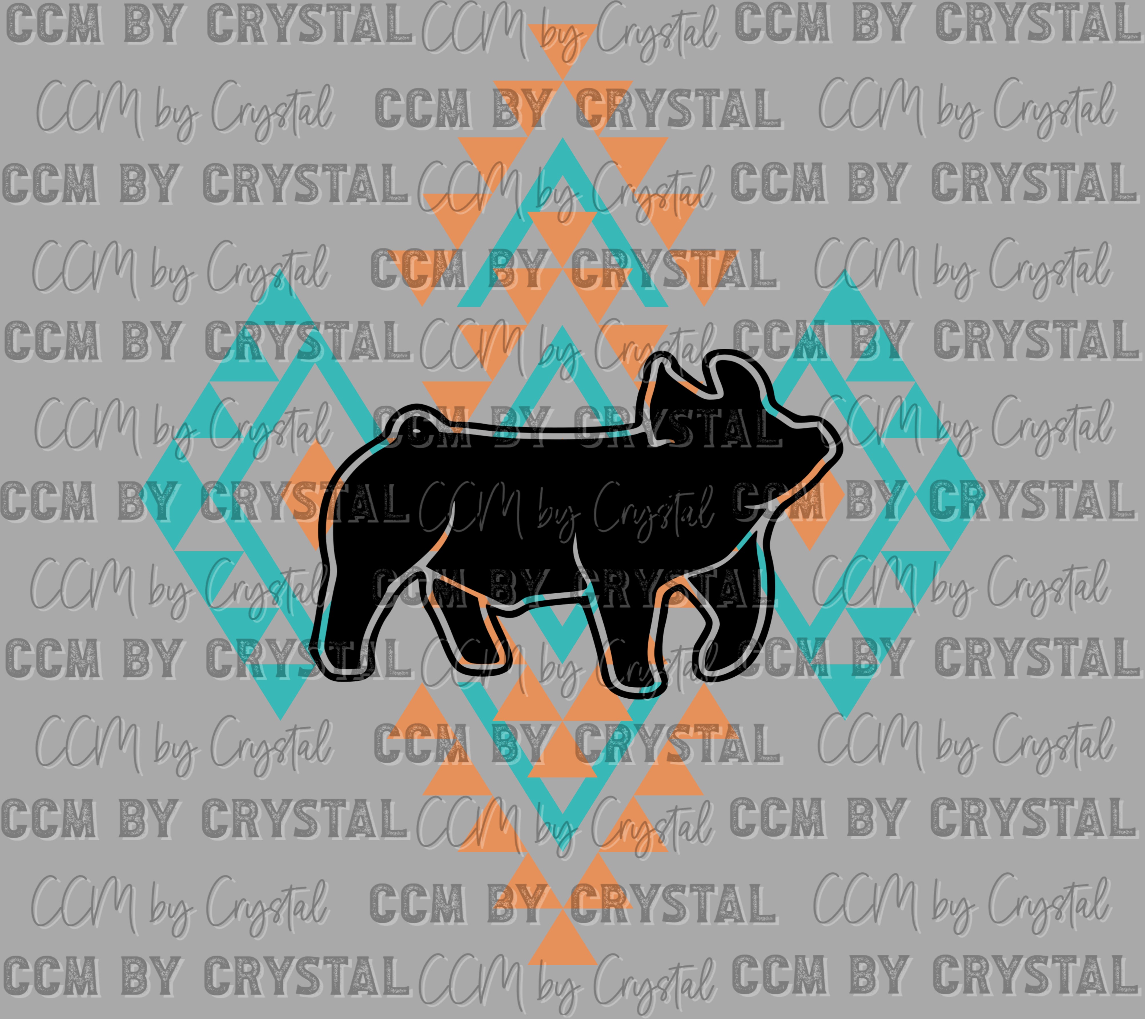 Westen Aztec Pig Rodeo Ready to Press Instant Peel DTF Transfers Subli ...