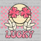 Pink Lucky St. Patrick's Day Clovers Ready to Press Transfer