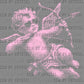 Pink Cupid Valentines Day Ready to Press DTF Transfers Sublimation Transfers