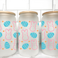 Easter Eggs and Bunny UV DTF Transfer 16oz Libby Glass Can Wrap Ready to Apply