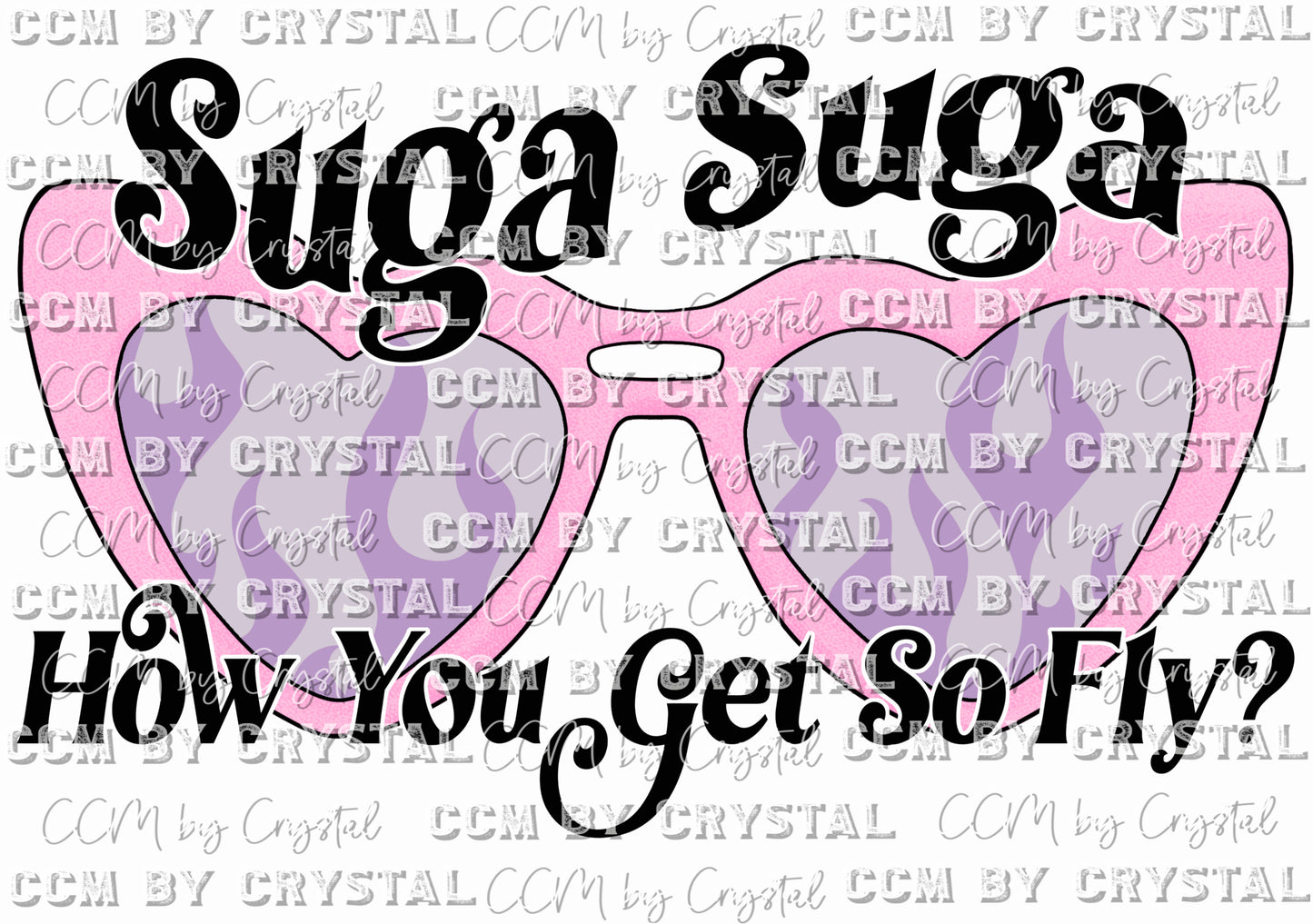 Pink Flame Sunglasses Valentine's Day  Ready To Press Transfer DTF Sublimation